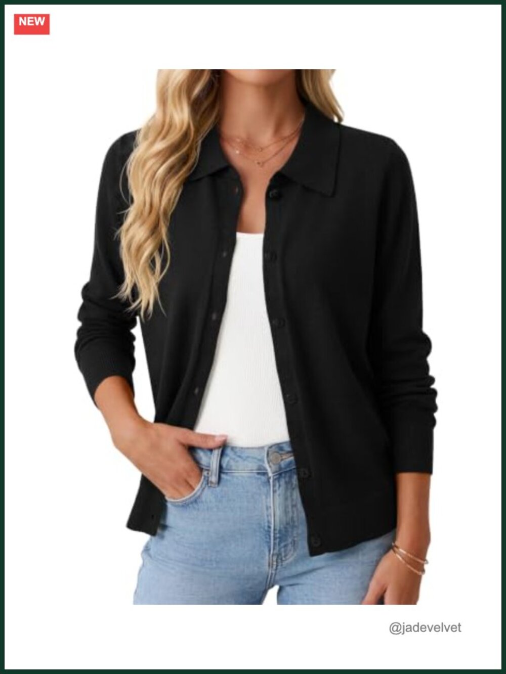 Lightweight Cardigan Sweater Button Down Lapel Collar Long Sleeve